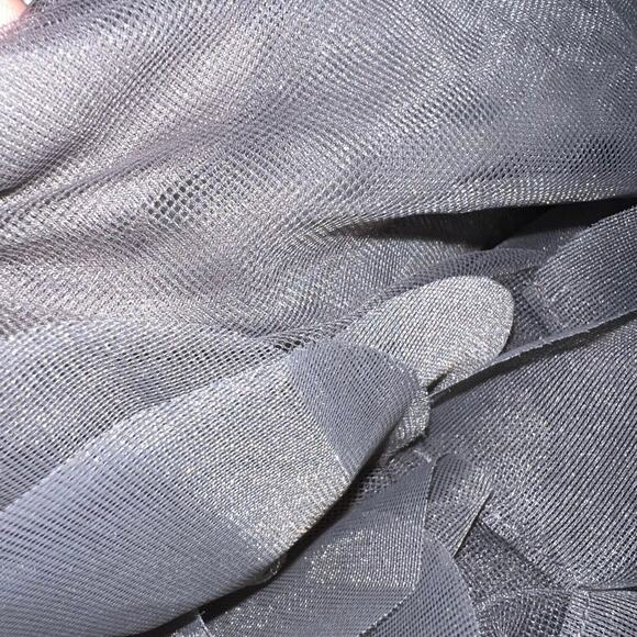 White by Vera Wang Bubble Hem Formal Dress Strapless Tulle Gray Size 4 - Picture 8 of 8